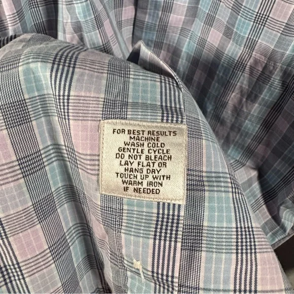 Peter Millar Plaid Long Sleeve Button-Down Shirt Size XL - Picture 7 of 7
